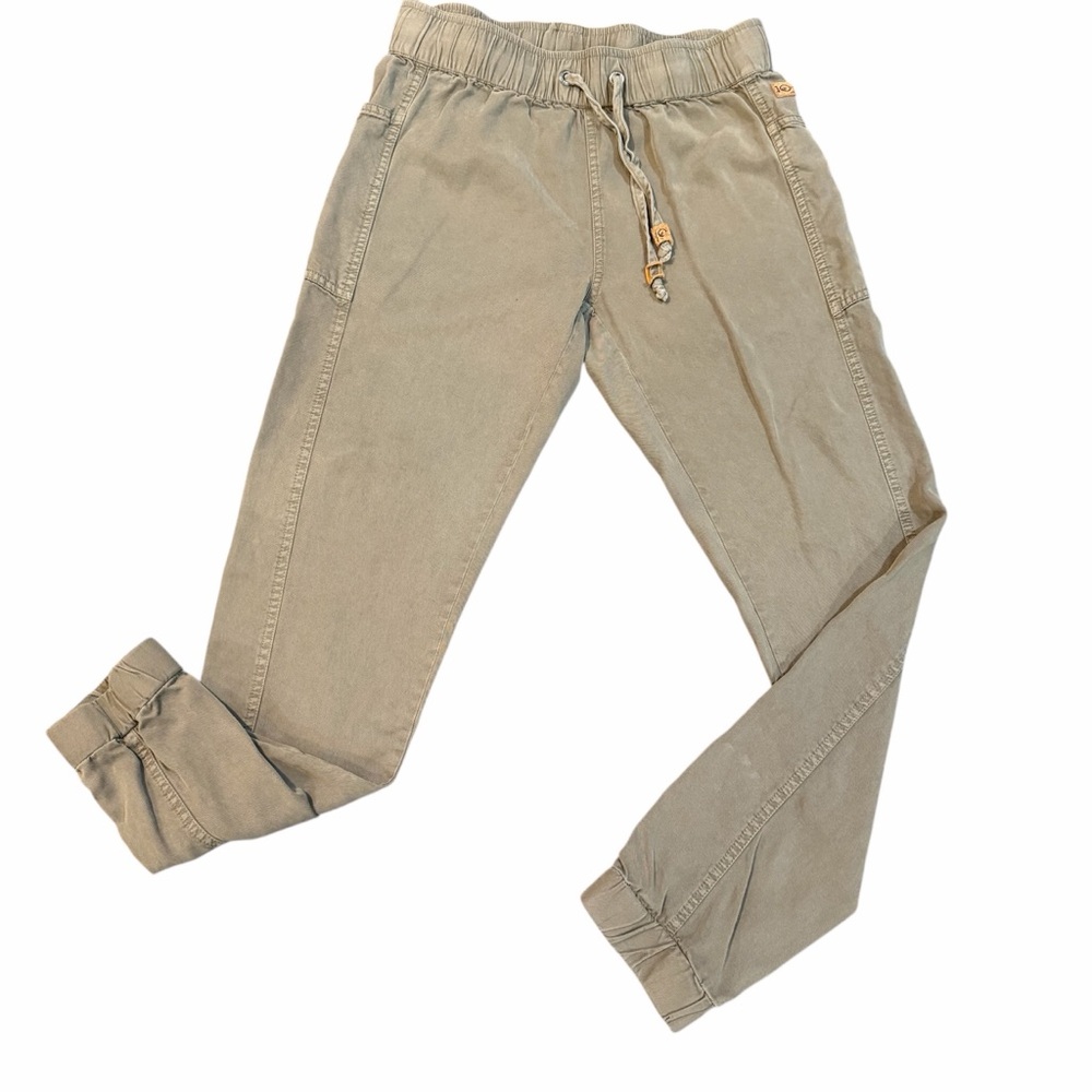 Tentree 100% TENCEL™ Jogger Pants Elastic Waist Drawstring Olive Green